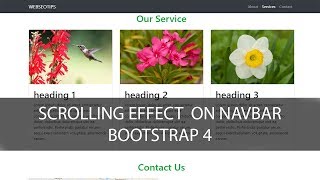 scrolling effect on Navbar bootstrap 4 tutorial [upl. by Ellswerth]