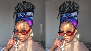 11 QUICK amp EASY FAUX LOCS HAIRSTYLES  Headwrap Styles [upl. by Garwin]