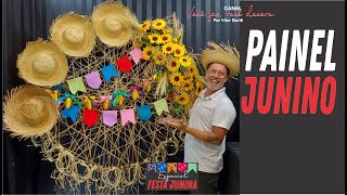 PASSO A PASSO DE COMO FAZER UM PAINEL TEMÁTICO PARA DECORAÇÃO DE FESTA JUNINA [upl. by Emilio580]