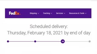 Fedex scheduled delivery date [upl. by Cutler]