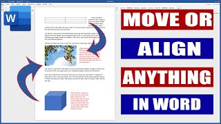 How to Move or Align Anything in Word  Microsoft Word Tutorials [upl. by Neirol]