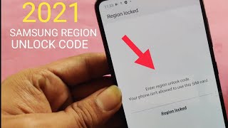 How To Unlock Region Lock Samsung Phones 2021  Samsung Region Unlock Code [upl. by Doreen]