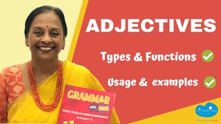 Adjectives  Types Functions and Endings of Adjectives  Usage amp examples  English Grammar lesson [upl. by Ellebana]