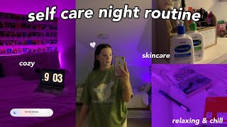 SELF CARE NIGHT ROUTINE  journaling skincare chill  relaxing [upl. by Eveineg]