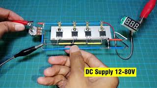 Simple voltage controller DIY Make adjustable voltage regulator using MOSFET [upl. by Nirtiak840]