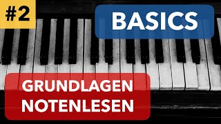 Basics Grundlagen Notenlesen  Stammtonreihe Notensystem Notenschlüssel Oktavräume [upl. by Stinson555]