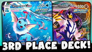 Vaporeon VMAX Got 3rd Place in Late Night 200 Player Tournament [upl. by Draner70]