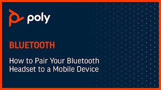 How to Pair your Bluetooth Headset to a Mobile Device  HP Support [upl. by Deedahs]