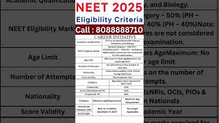 NEET ELIGIBILITY CRITERIA 😍 12th BOARDS CATEGORY WISE 🤩 AGE LIMIT 😎 SUBJECTS 🥶 CBSEISCSTATEOPEN🥳 [upl. by Ailefo]