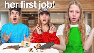 Nastya and her First Job at Brent Rivera and Lexi in 24 HOURS [upl. by Carolus]