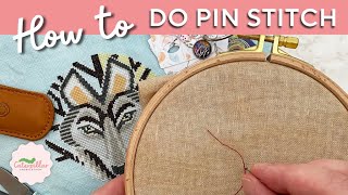 How to Pin Stitch  Quick and Easy Tutorial  Caterpillar Cross Stitch [upl. by Nimrahc]