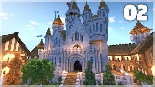 Minecraft How to Build a Medieval Castle  Huge Medieval Castle Tutorial  Part 2 [upl. by Enilav212]