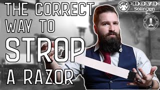 DOVO Beginners Guide HOW TO STROP A STRAIGHT RAZOR [upl. by Nathaniel]