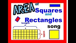 AREA of rectangles and squares A song that shows the process [upl. by Harat249]