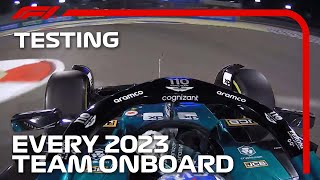 Every 2023 Team Onboard In Bahrain  F1 PreSeason Testing [upl. by Nosneb]