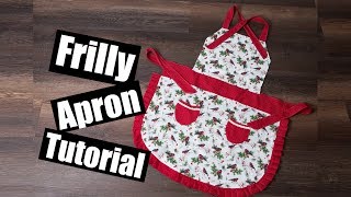 Frilly Apron Sewing Tutorial vlogmas day 12 [upl. by Sondra]