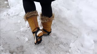 11 Spikes Crampons Review  AntiSlip Ice Cleats Grips for Hiking Shoes and Boots [upl. by Marthe434]