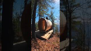 Barrel Sauna Build DIY [upl. by Kally]