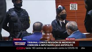 Tribunal conoce revisión de medidas de coerción a imputados en caso Antipulpo [upl. by Terrab634]