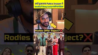 WHY Fukra Insaan Live Reject ROADIES Offer  Fukra Insaan QnA  shorts fukrainsaan [upl. by Anal279]