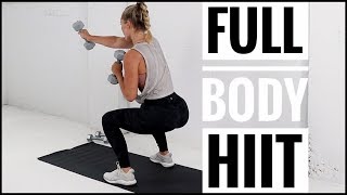 NO REPEAT WORKOUT  Full body HIIT Workout with Weights [upl. by Vookles]