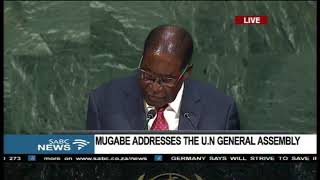 FULL SPEECH Robert Mugabe addresses the 72nd UN General Assembly [upl. by Anilec]