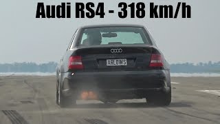 1250HP Audi S4 B5 BiTurbo 0318 KMH LOUD START amp ACCELERATIONS [upl. by Garap417]