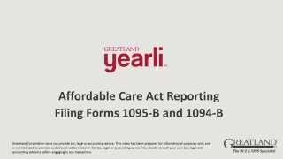 Filing ACA Forms 1095 B and 1094 B [upl. by Aeniah]