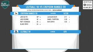 Lilydale 1XI v Croydon Ranges 1XI [upl. by Htelimay]