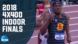 Mens 4x400  USC sets indoor world record at NCAA [upl. by Aysahc]