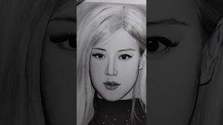 Blackpink 💖🖤 Rosé ⚡ drawing blackpink art shorts [upl. by Imoin]