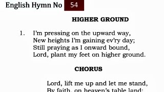 TPM English Song no 54 Lord lift me up and let me stand By faith on heavens table Land [upl. by Dnaloy]