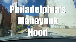 Driving Tour Philadelphias Manayunk Hood  Extremely Dangerous Unbelievable Steep Hills Narrated [upl. by Esertap]