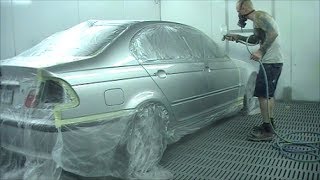 Silver Metallic BMW 320i quotSpray Painting Tutorialquot [upl. by Aivax]