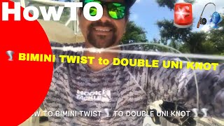 👉How to BIMINI TWIST🌪 TO DOUBLE UNI KNOT🌪🌪 [upl. by Collayer]