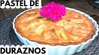 PASTEL DE DURAZNOS CON CREMA PASTELERA [upl. by Nimzay823]