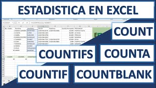 Como usar COUNTCOUNTACOUNTBLANKCOUNTIF amp COUNTIFS en Excel Tutorial [upl. by Ranilopa]