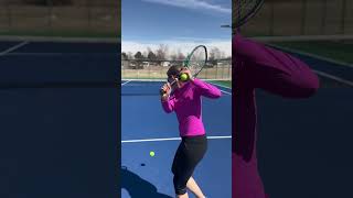 Tennis Backhand Slice approach shot [upl. by Mcgaw]