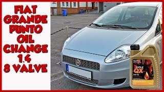 FIAT GRANDE PUNTO 14 OIL CHANGE [upl. by Lunette]