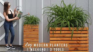 EASY DIY PLANTERS IN 1 WEEKEND amp WITH 3 POWER TOOLS [upl. by Yelram]