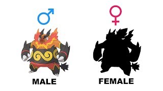 Tepig Pignite Emboar Gender Difference Fanart [upl. by Belier]