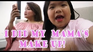 I DID MY MAMAS MAKEUP  Ryzza Mae [upl. by Gombach]