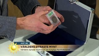 Världens dyraste mynt  Nyhetsmorgon TV4 [upl. by Atnoid]