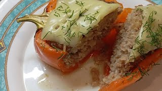 Очень вкусный и сочный фаршированный болгарский перец в духовке [upl. by Froehlich]