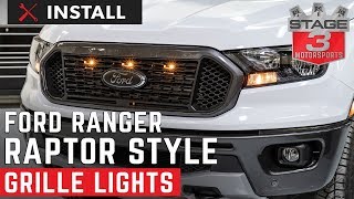 20192023 Ranger Custom Auto Works Raptor Style LED Grille Light Kit Install [upl. by Grae554]