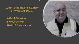 What is the Health and Safety at Work Act 1974 [upl. by Sadella]