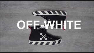 OffWhite Vulcanized Sneakers Quick lookOn Feet 4K [upl. by Sigmund]