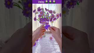 Handmade FlowerEasy DIY With PipecleanerHow to make Daisydiy diyflowerscrepepaperflowerflowers [upl. by Rider]