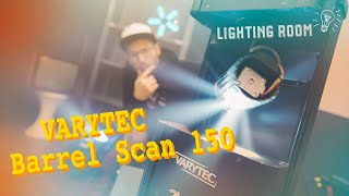 VARYTEC Hero Barrel Scan  Thomann FX LED Scan Review  rotating mirror barrel 150 W [upl. by Dallas257]