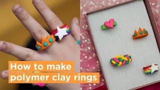 How to make polymer clay rings [upl. by Entwistle]